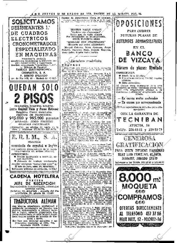 ABC MADRID 29-01-1970 página 72