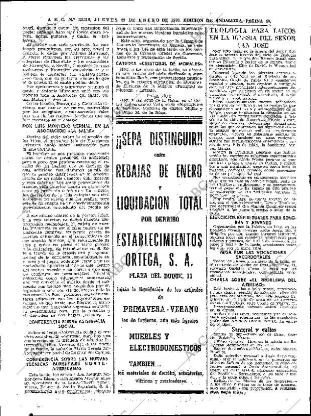 ABC SEVILLA 29-01-1970 página 38