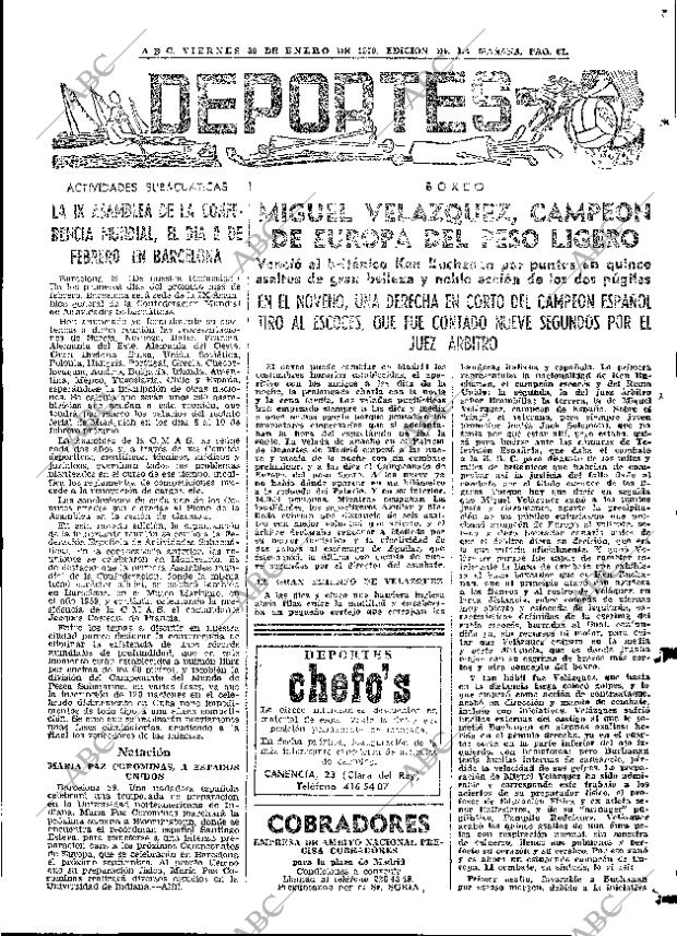 ABC MADRID 30-01-1970 página 61