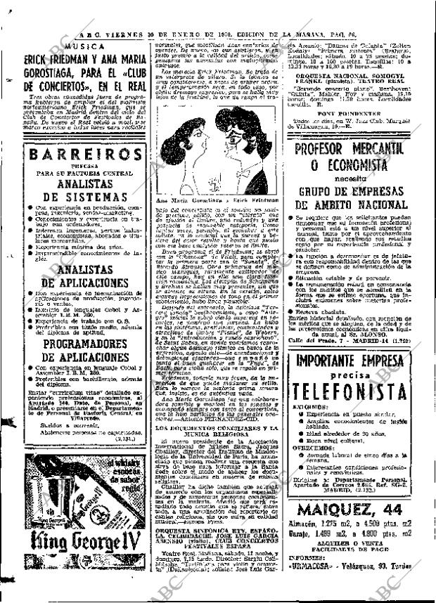 ABC MADRID 30-01-1970 página 66