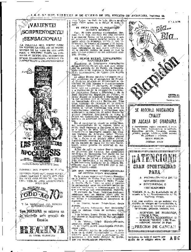 ABC SEVILLA 30-01-1970 página 52