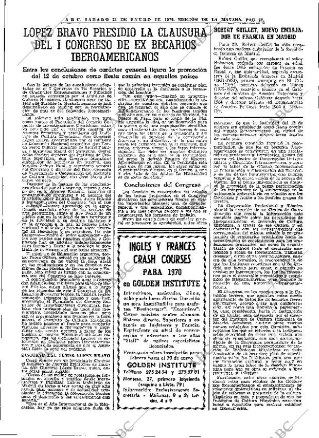 ABC MADRID 31-01-1970 página 27