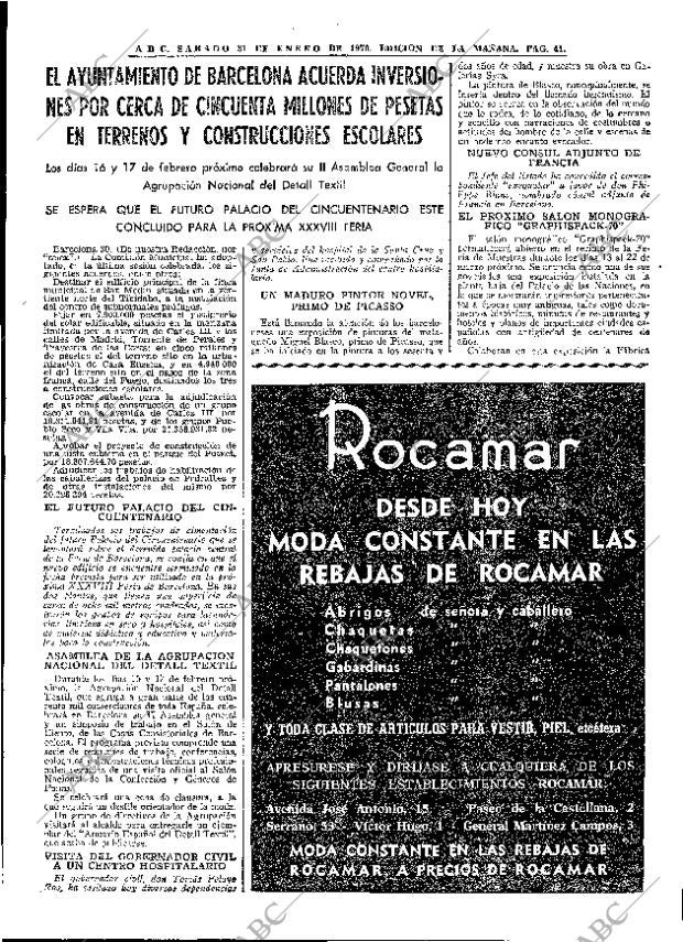 ABC MADRID 31-01-1970 página 41