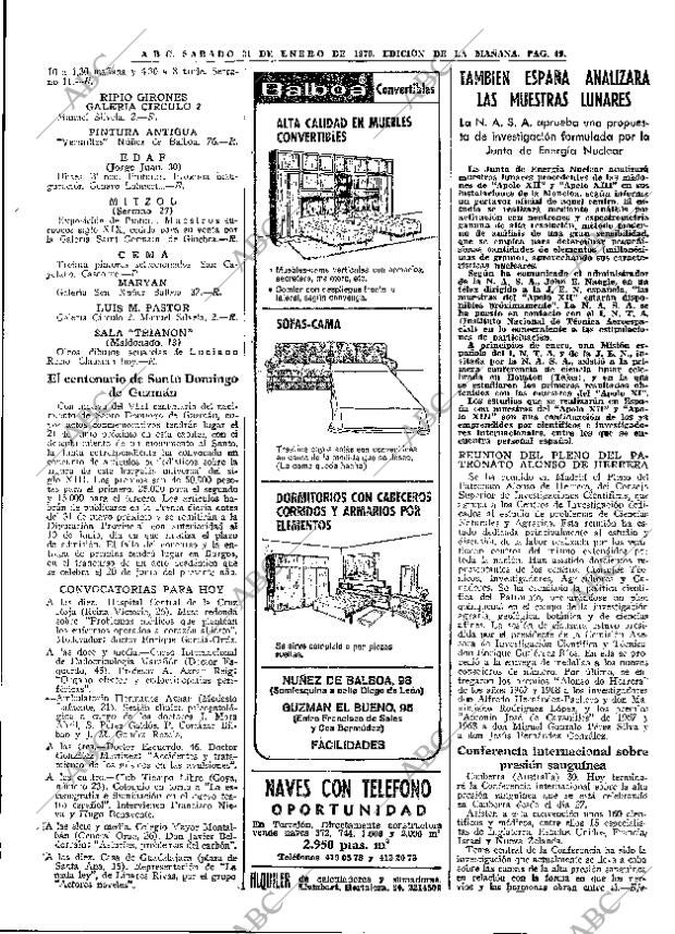 ABC MADRID 31-01-1970 página 49