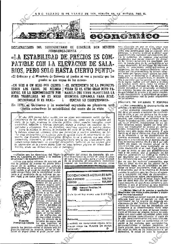 ABC MADRID 31-01-1970 página 51