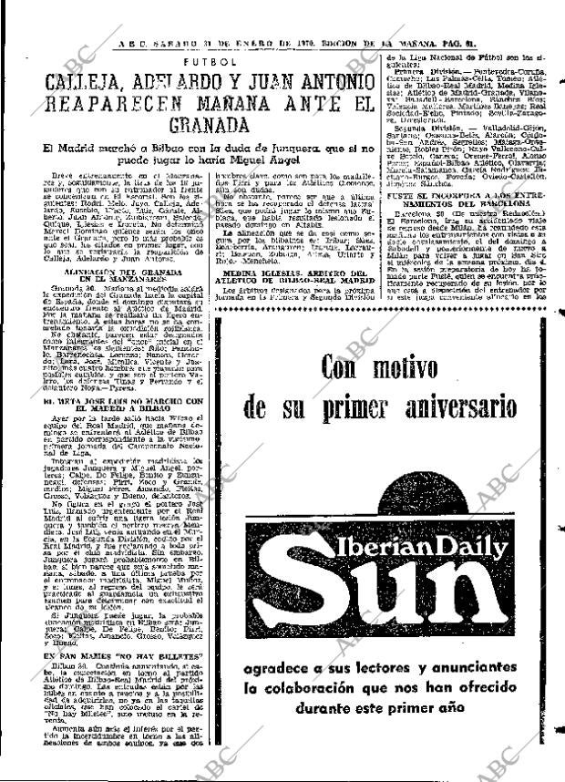 ABC MADRID 31-01-1970 página 61
