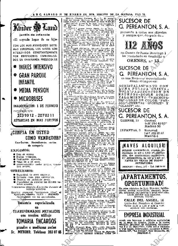 ABC MADRID 31-01-1970 página 76