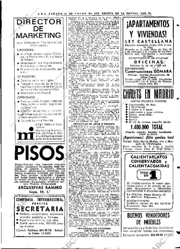 ABC MADRID 31-01-1970 página 77
