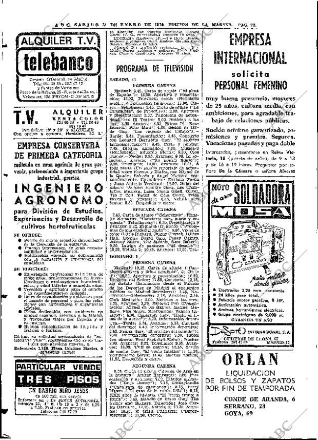 ABC MADRID 31-01-1970 página 78