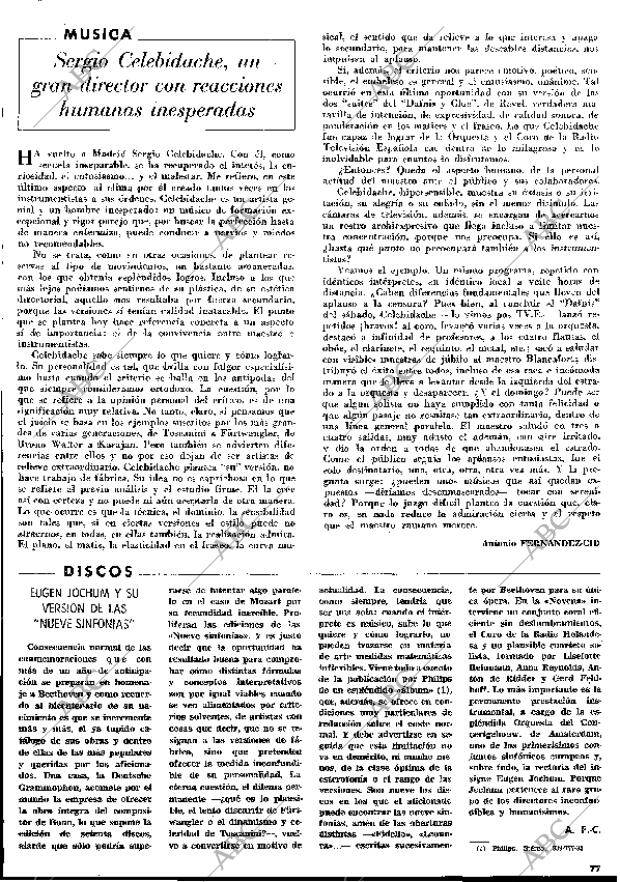 BLANCO Y NEGRO MADRID 31-01-1970 página 77