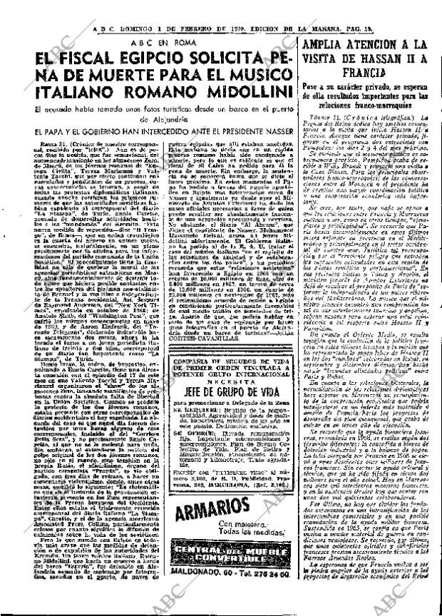ABC MADRID 01-02-1970 página 19