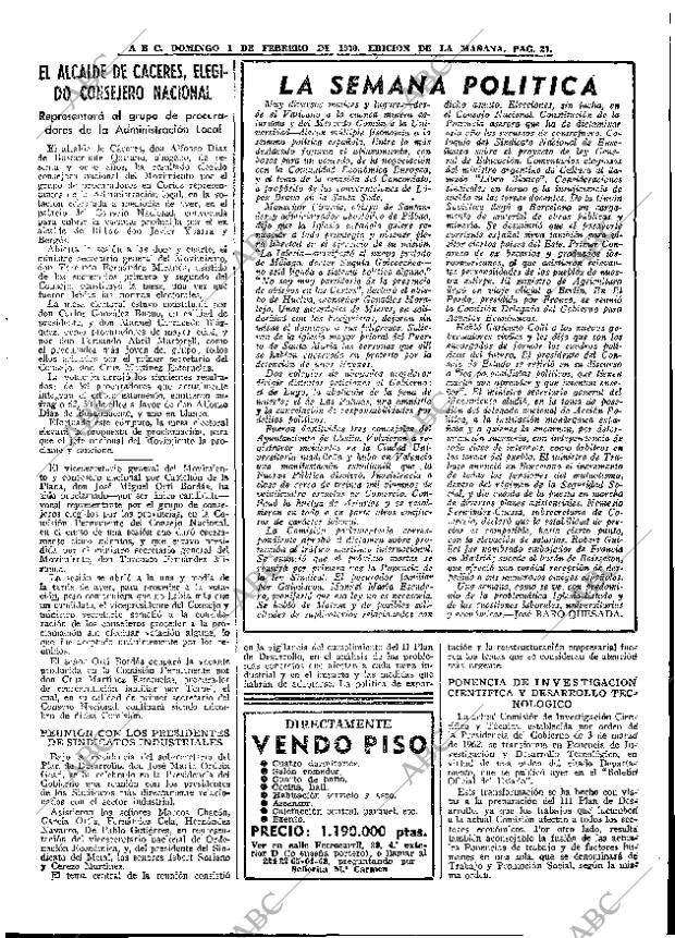 ABC MADRID 01-02-1970 página 27