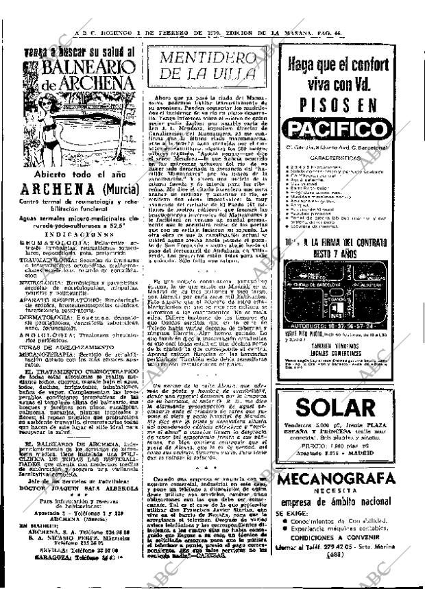 ABC MADRID 01-02-1970 página 46