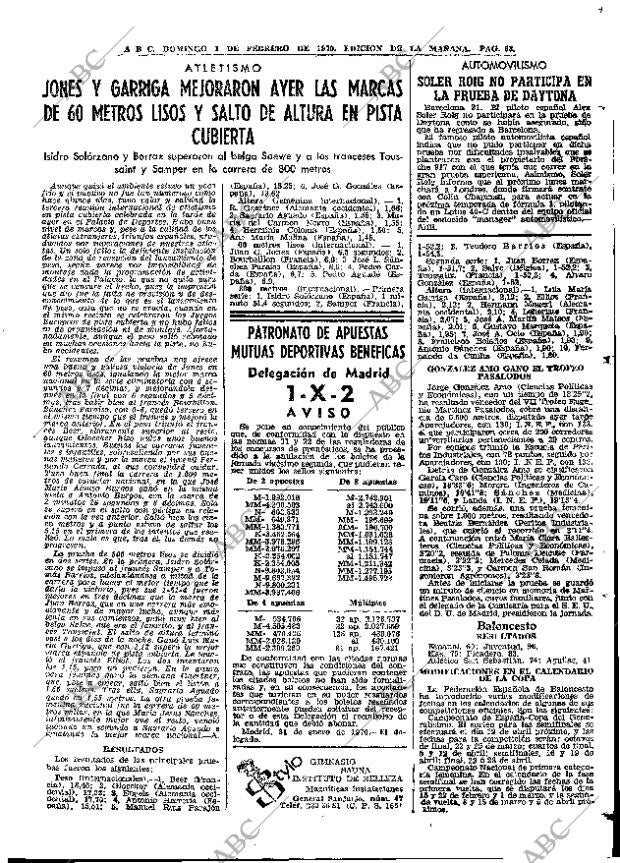 ABC MADRID 01-02-1970 página 63
