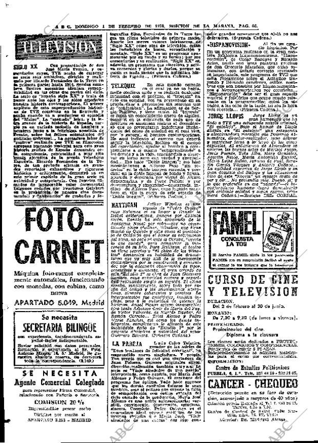 ABC MADRID 01-02-1970 página 66