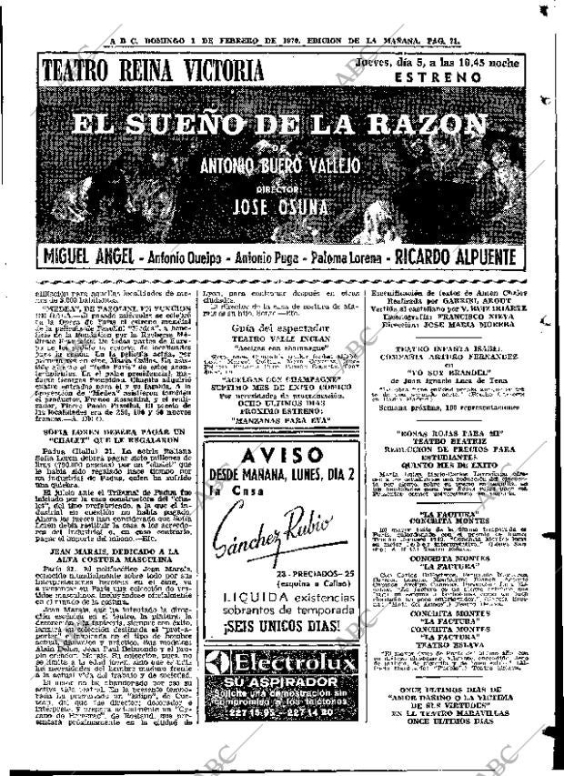 ABC MADRID 01-02-1970 página 71