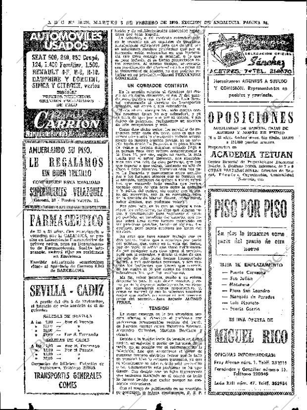 ABC SEVILLA 03-02-1970 página 34