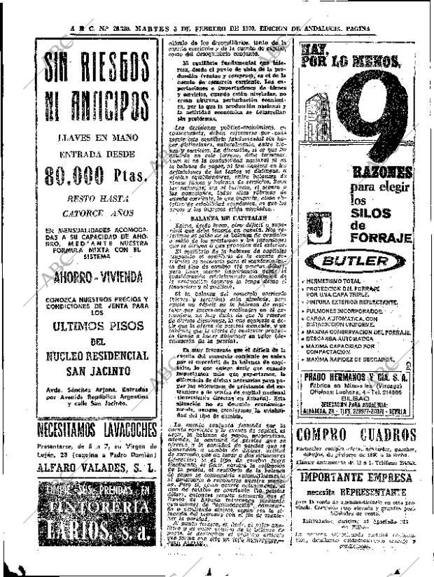 ABC SEVILLA 03-02-1970 página 64