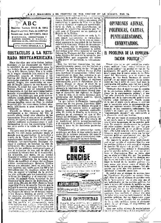 ABC MADRID 04-02-1970 página 14