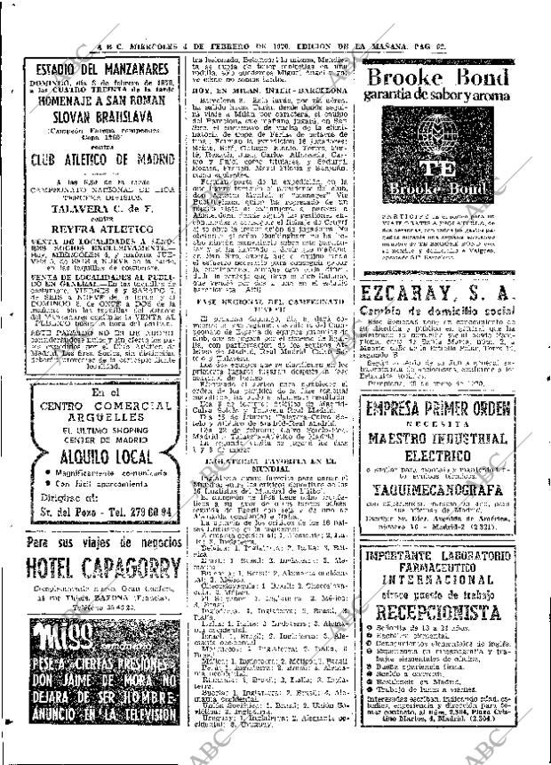 ABC MADRID 04-02-1970 página 62