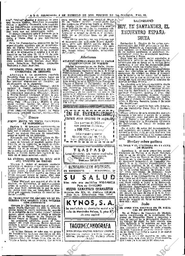 ABC MADRID 04-02-1970 página 66