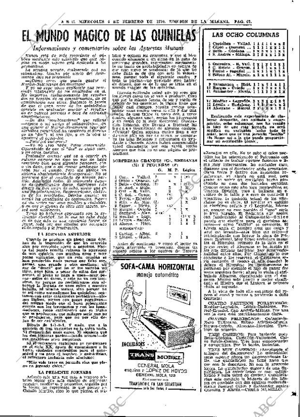 ABC MADRID 04-02-1970 página 67