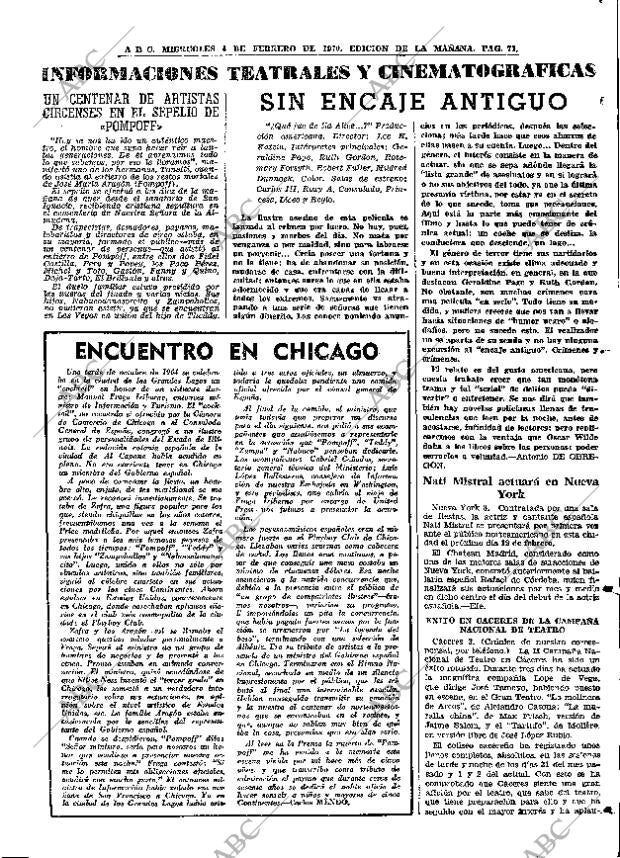 ABC MADRID 04-02-1970 página 71