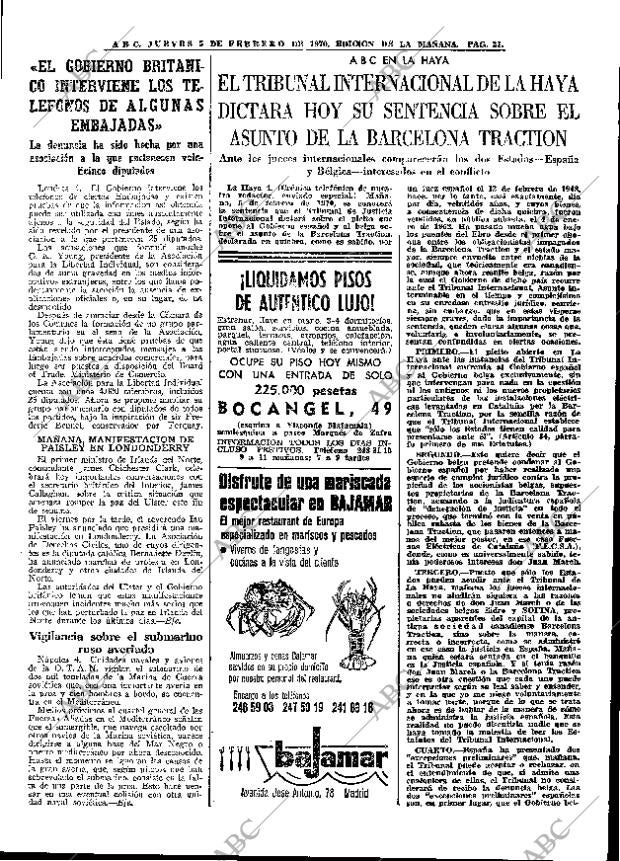 ABC MADRID 05-02-1970 página 21
