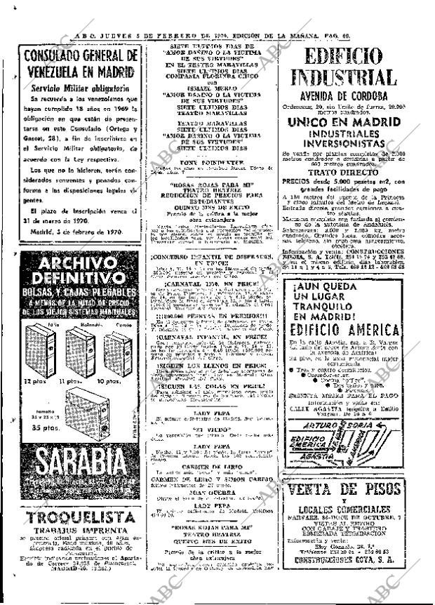 ABC MADRID 05-02-1970 página 66