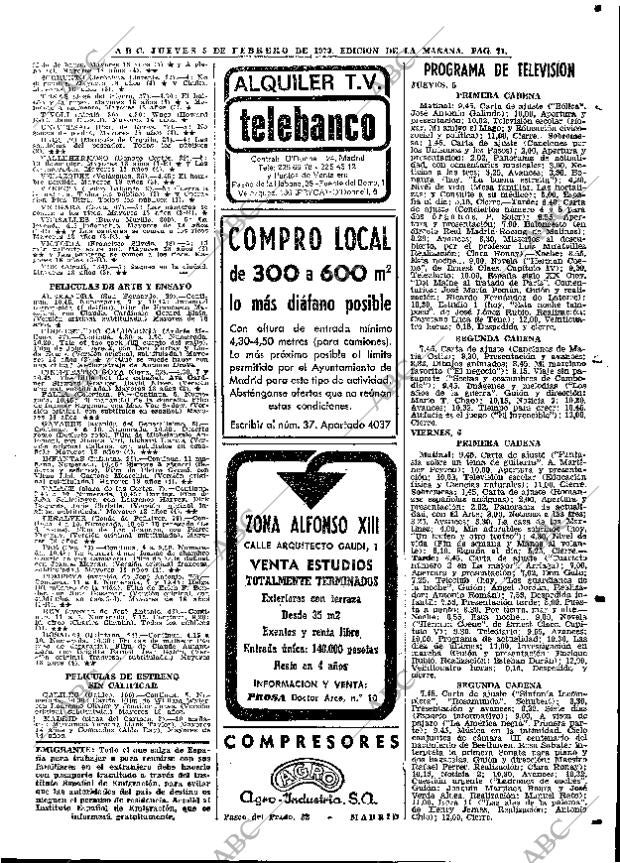 ABC MADRID 05-02-1970 página 71
