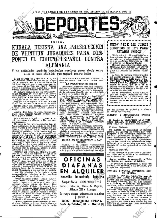 ABC MADRID 06-02-1970 página 61