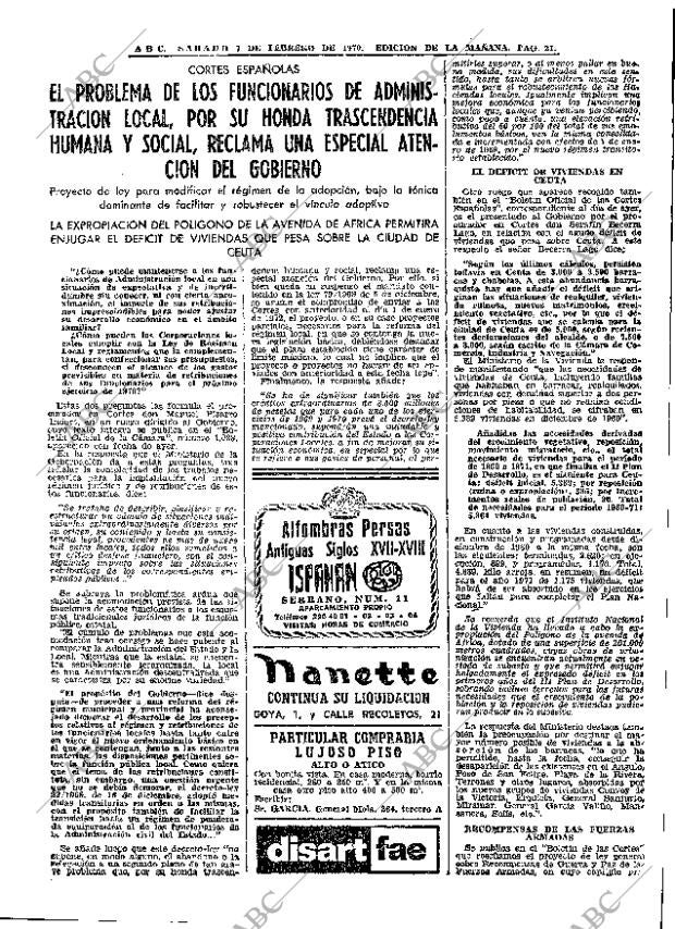 ABC MADRID 07-02-1970 página 21