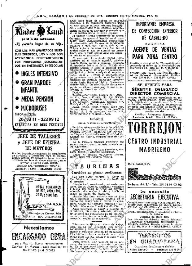ABC MADRID 07-02-1970 página 66