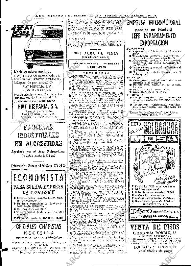 ABC MADRID 07-02-1970 página 74