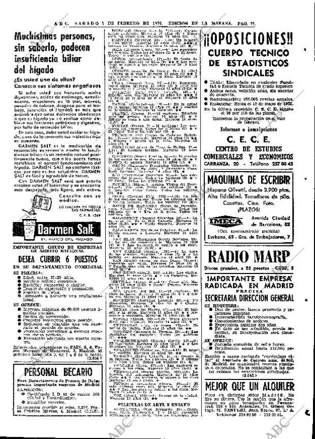 ABC MADRID 07-02-1970 página 77