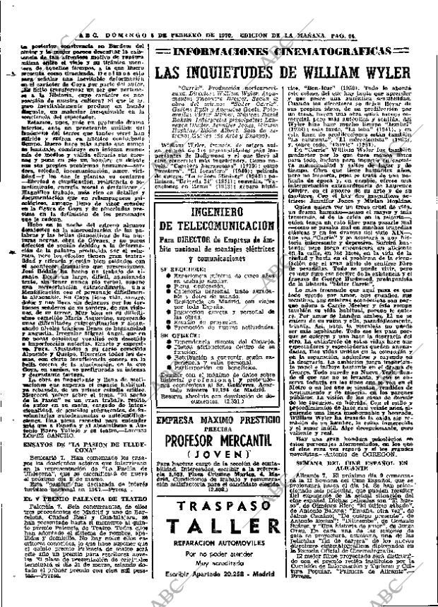 ABC MADRID 08-02-1970 página 64