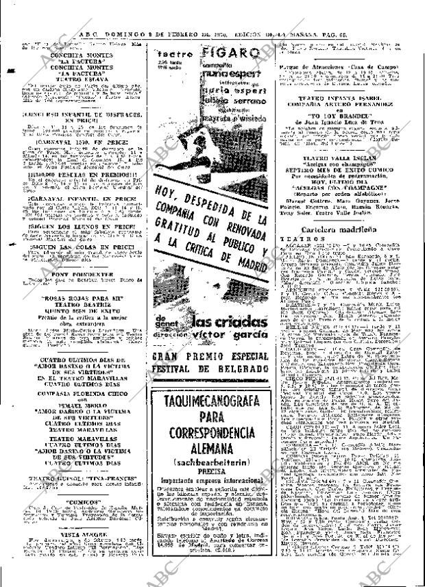 ABC MADRID 08-02-1970 página 66