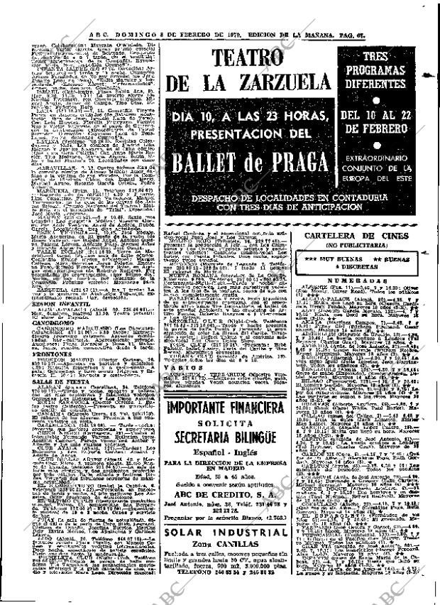 ABC MADRID 08-02-1970 página 67