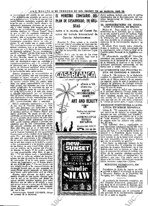 ABC MADRID 10-02-1970 página 15