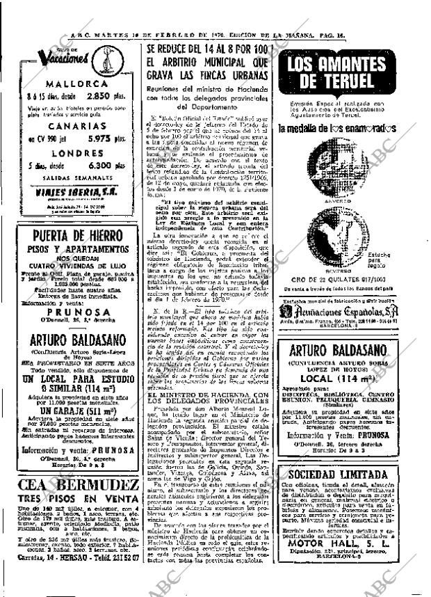 ABC MADRID 10-02-1970 página 16