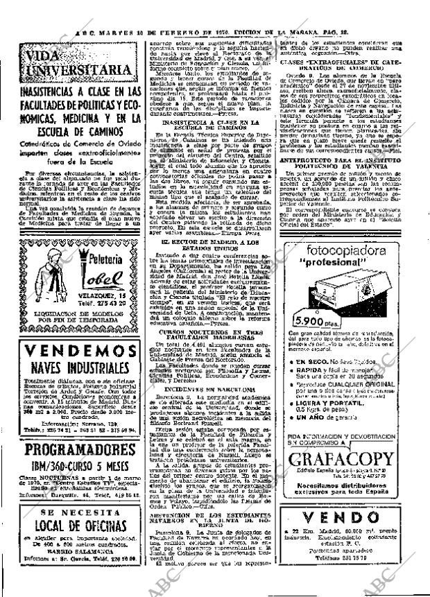 ABC MADRID 10-02-1970 página 18