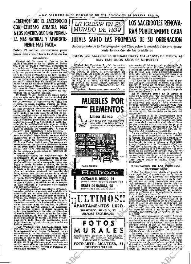 ABC MADRID 10-02-1970 página 31