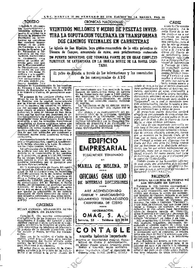 ABC MADRID 10-02-1970 página 33
