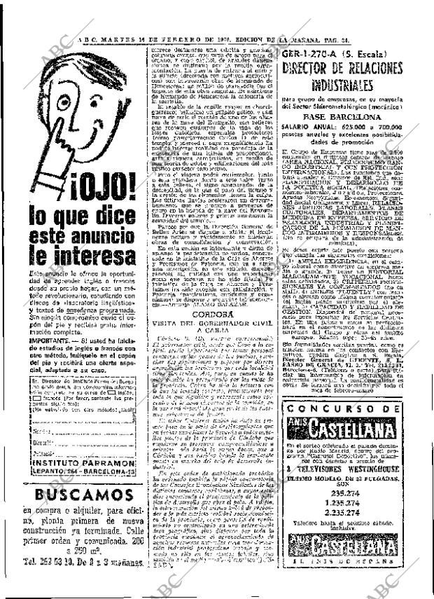 ABC MADRID 10-02-1970 página 34