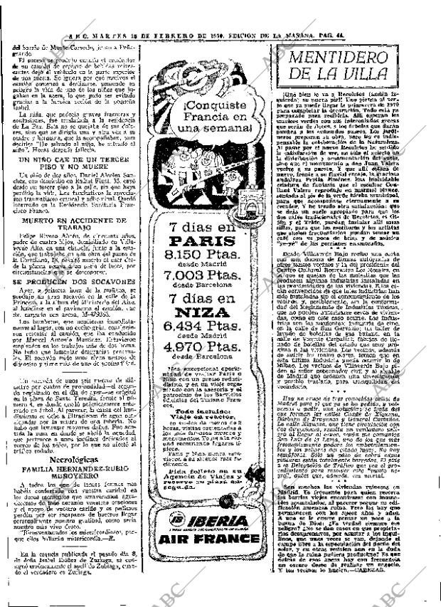 ABC MADRID 10-02-1970 página 44