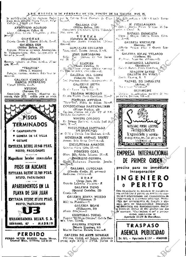 ABC MADRID 10-02-1970 página 46