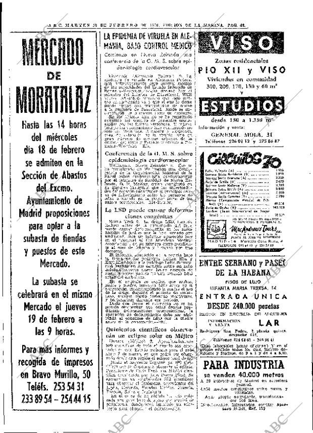 ABC MADRID 10-02-1970 página 48