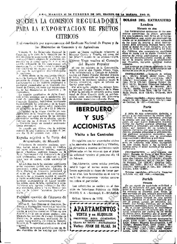 ABC MADRID 10-02-1970 página 51