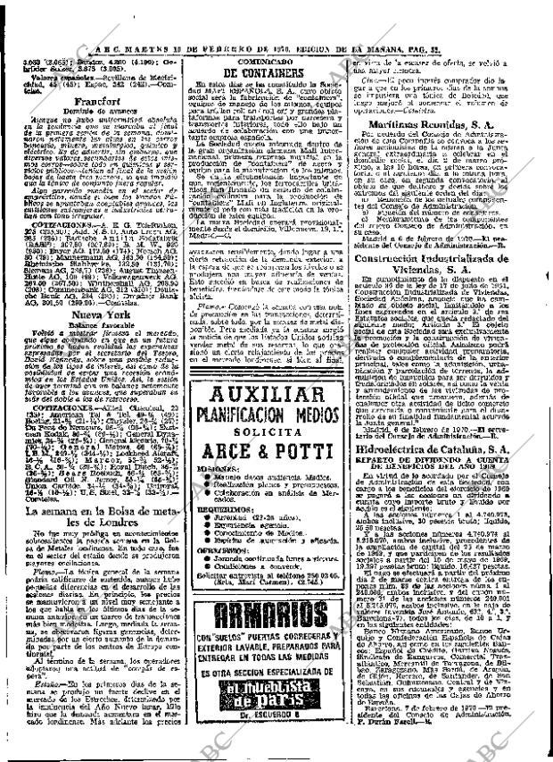 ABC MADRID 10-02-1970 página 52