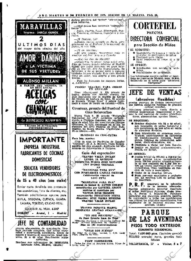 ABC MADRID 10-02-1970 página 68
